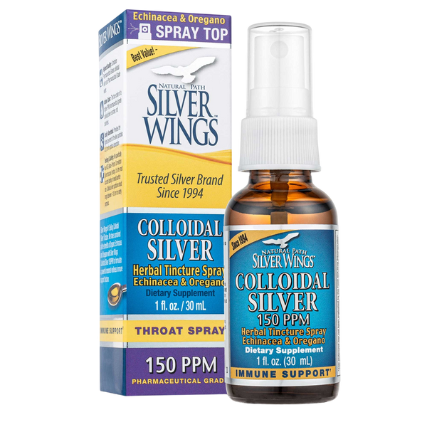 Natural Path Silver Wings - Colloidal Silver 150 PPM Herbal Spray