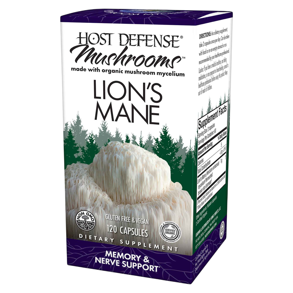 Host Defense - Lions Mane (Hericium erinaceus) 120 Capsules