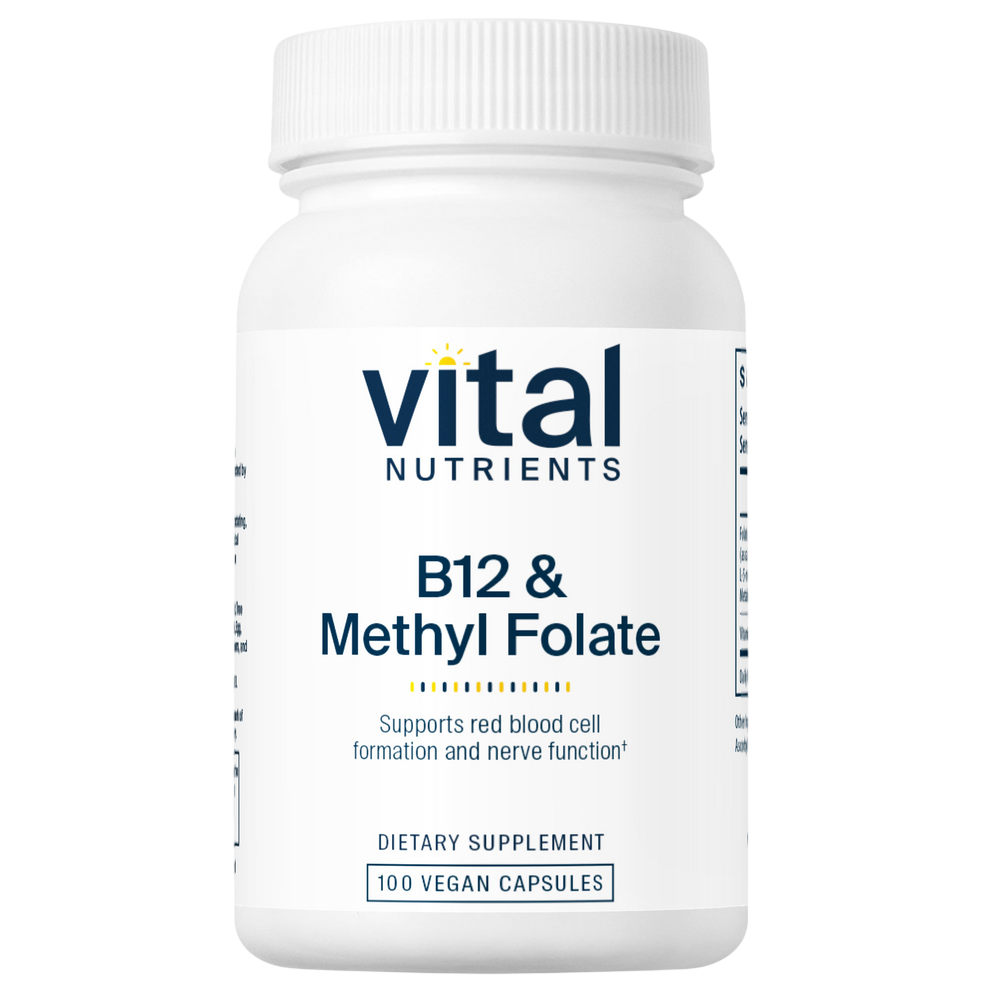 Vital Nutrients - B-12/Methyl Folate 1000mcg/800mcg 100 capsules