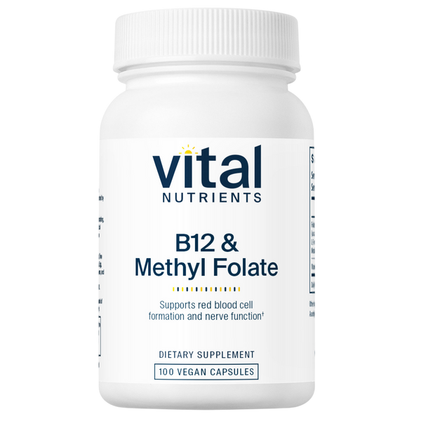 Vital Nutrients - B-12/Methyl Folate 1000mcg/800mcg 100 capsules