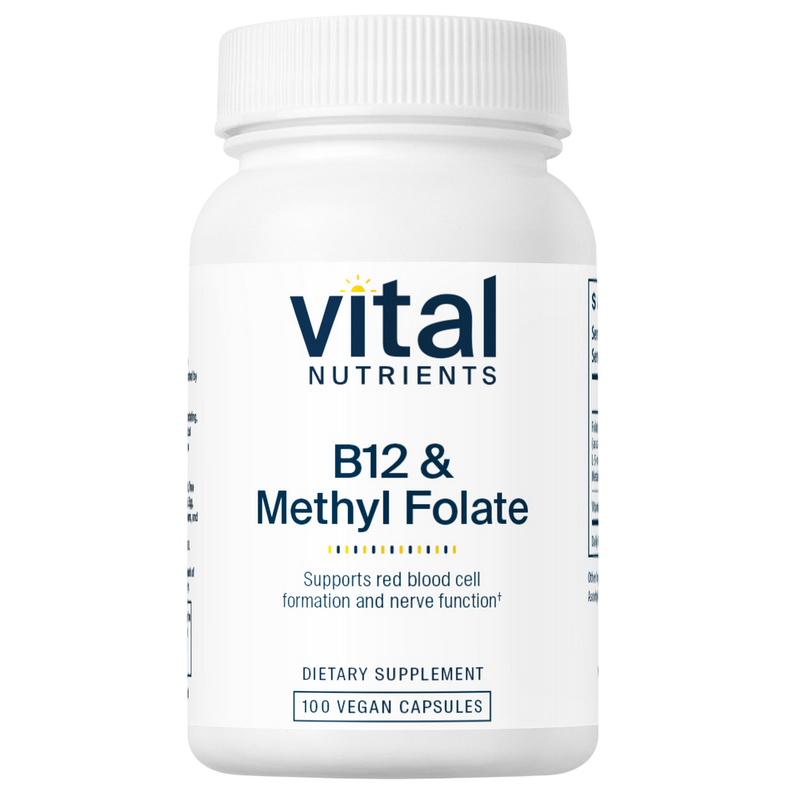 Vital Nutrients - B-12/Methyl Folate 1000mcg/800mcg 100 capsules