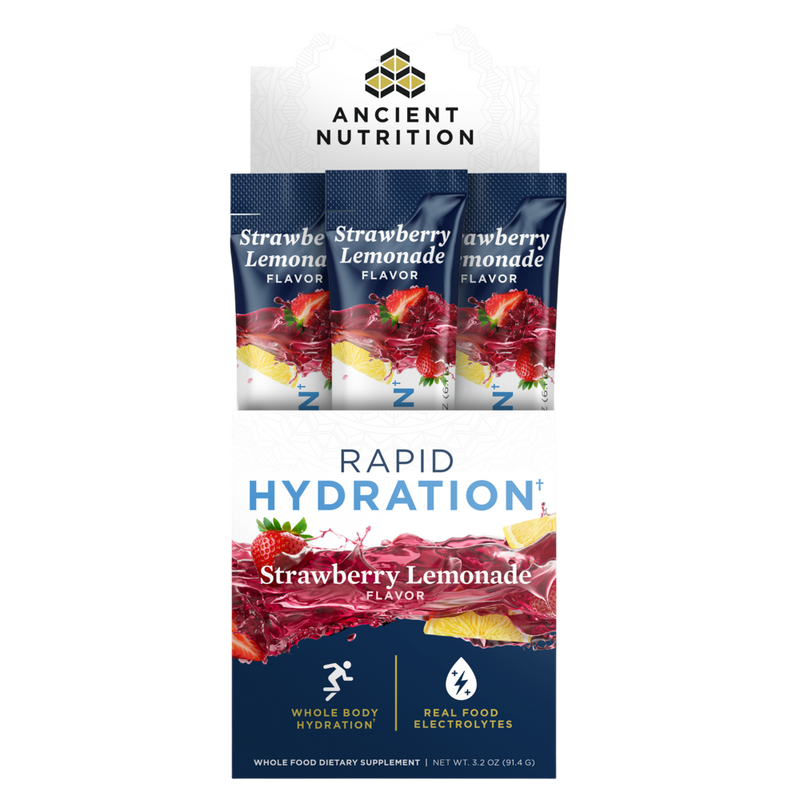 Ancient Nutrition - Rapid Hydration - Strawberry Lemonade