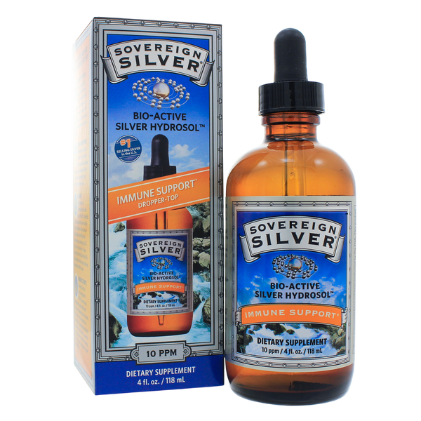Sovereign Silver - Bio-Active Silver Hydrosol Immune Dropper 118 Milliliters