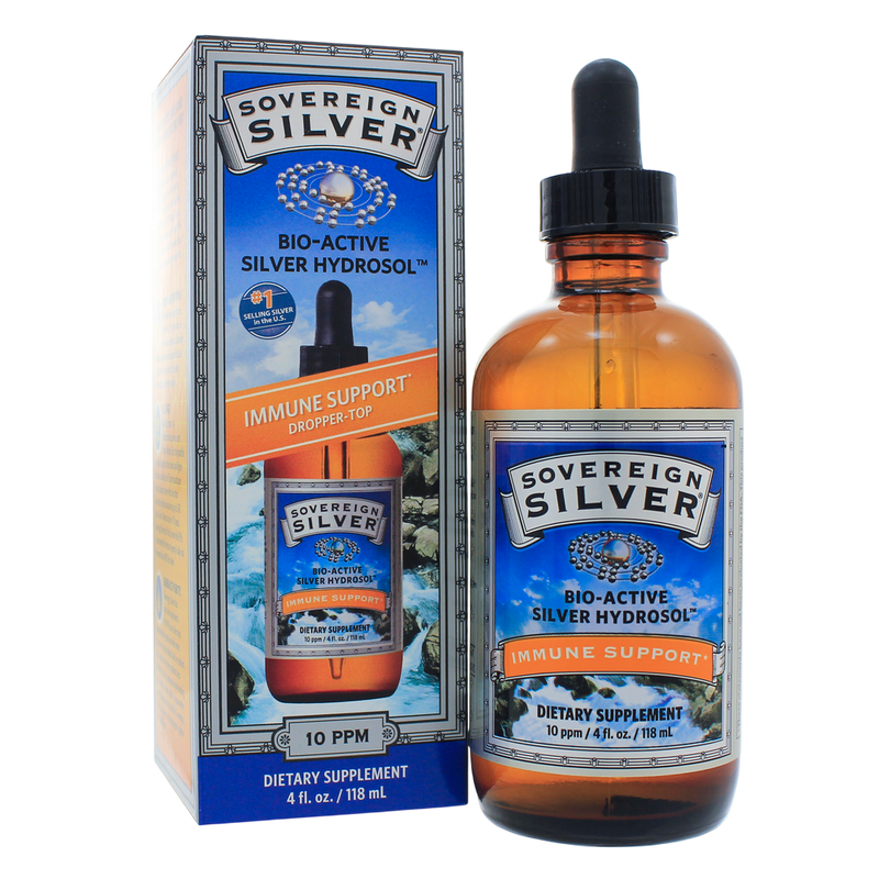 Sovereign Silver - Bio-Active Silver Hydrosol Immune Dropper 118 Milliliters