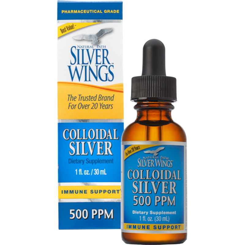 Natural Path Silver Wings - Colloidal Silver 500PPM 30 Milliliters
