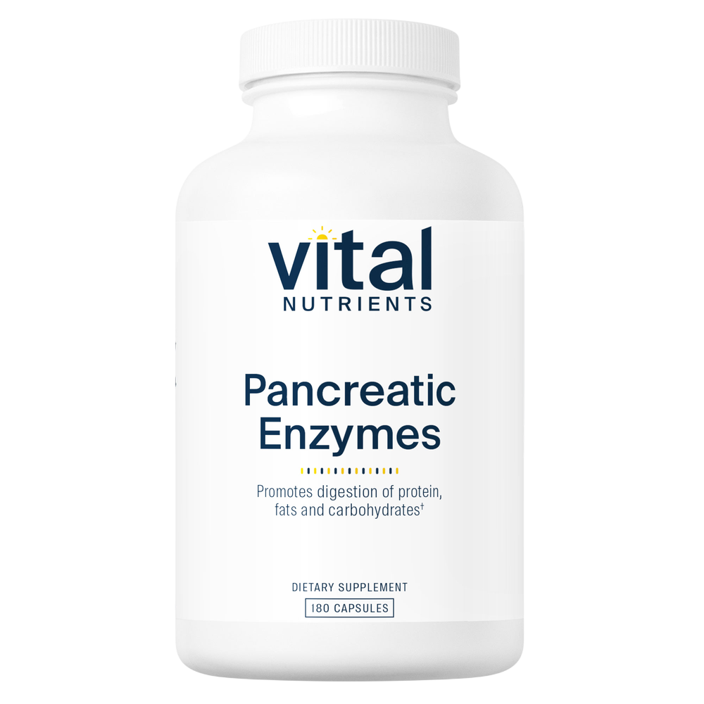 Vital Nutrients - Pancreatic Enzymes 1000mg (full strength) 180 capsules