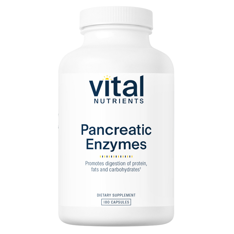 Vital Nutrients - Pancreatic Enzymes 1000mg (full strength) 180 capsules