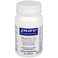 Pure Encapsulations - Vitamin D3 25mcg (1,000IU) 60 capsules