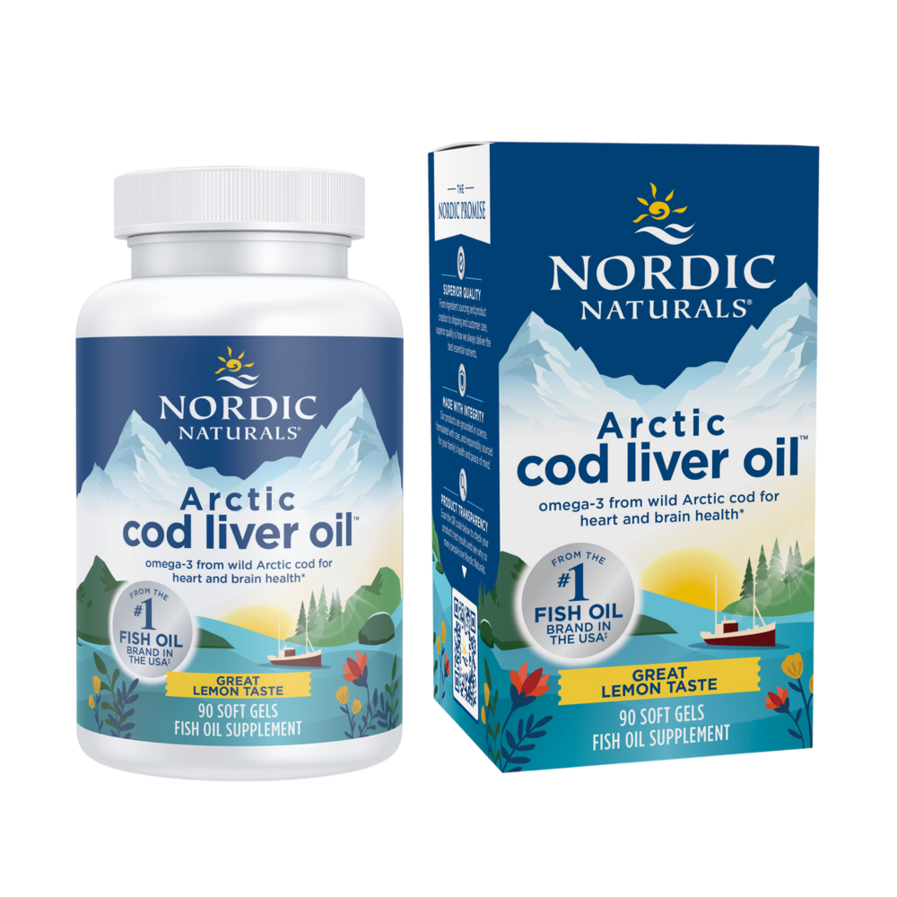 Nordic Naturals - Arctic Cod Liver Oil, Lemon 90 Softgels