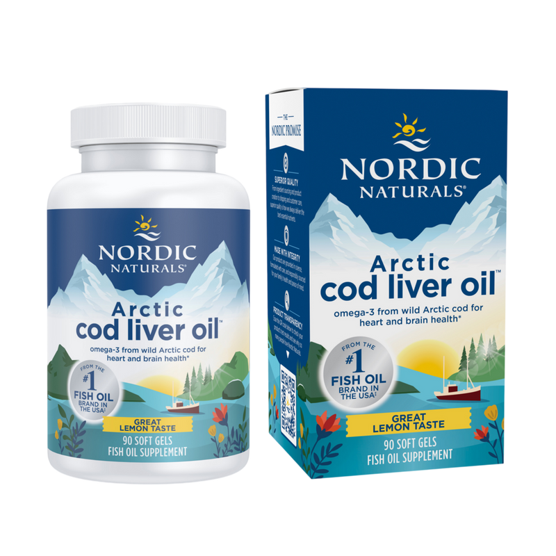 Nordic Naturals - Arctic Cod Liver Oil, Lemon 90 Softgels