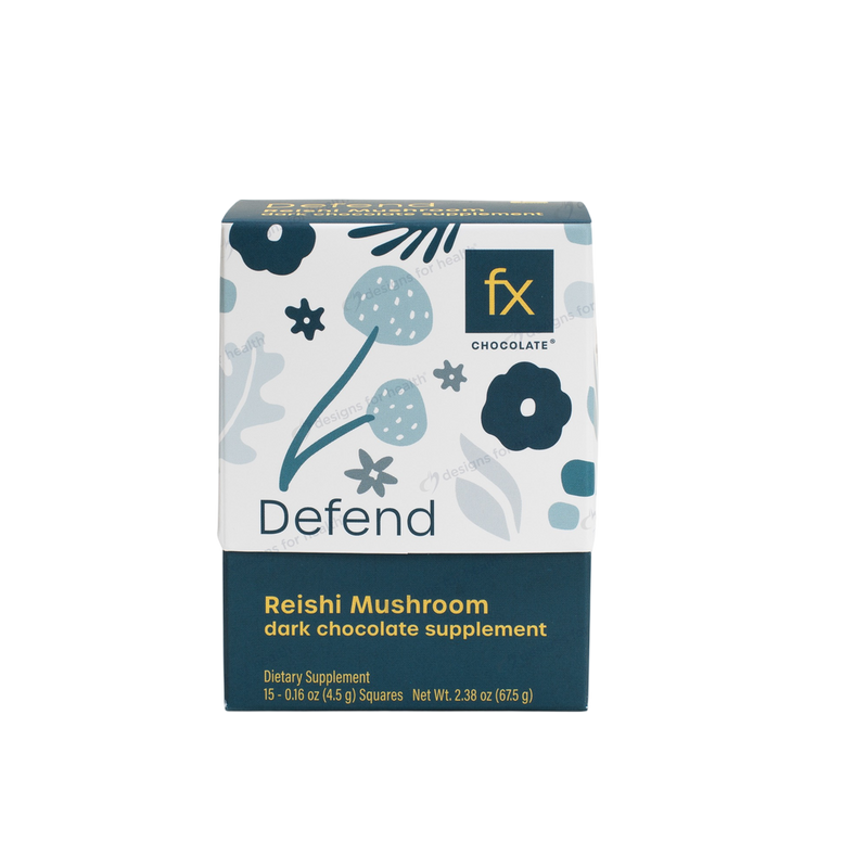 Fx Chocolate - FX Defend, Reishi Mushroom Dark Chocolate Supplement 15 count