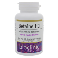 Bioclinic Naturals - Betaine HCI w/ Fenugreek