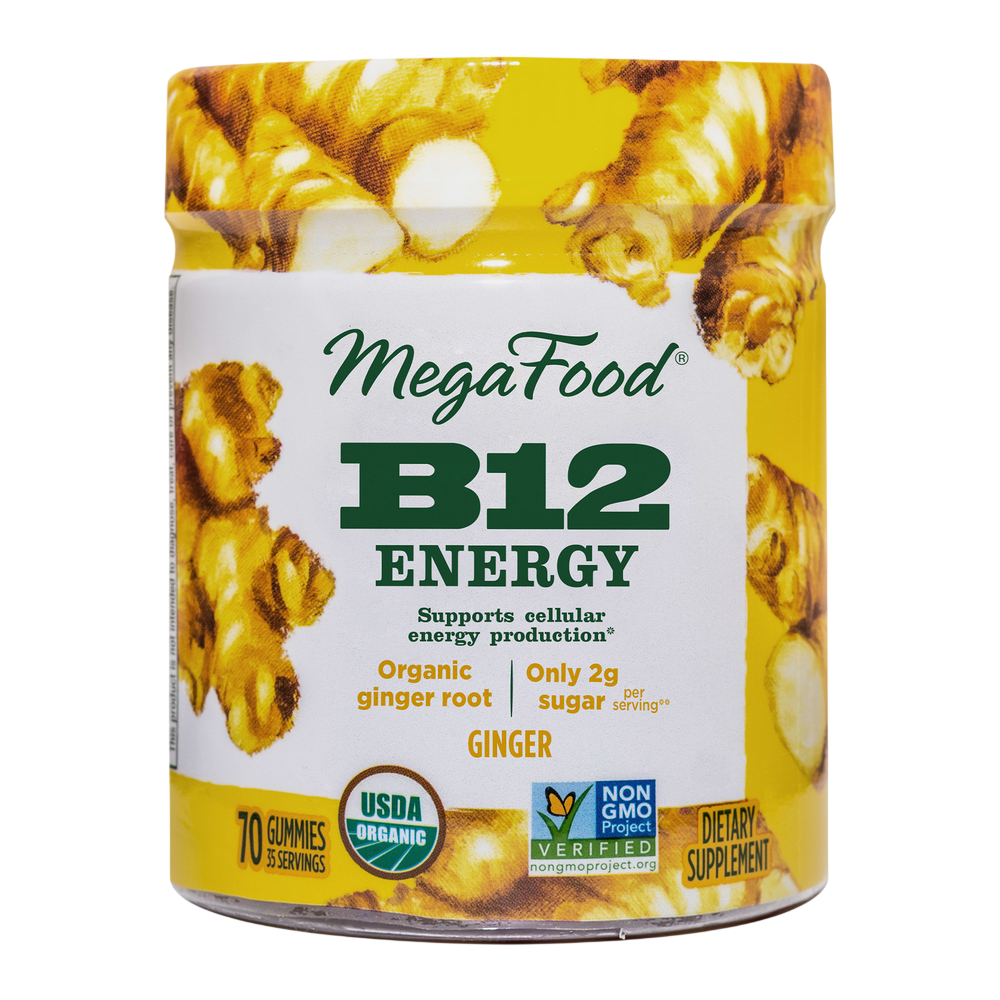 MegaFood - B12 Energy Gummies, Ginger