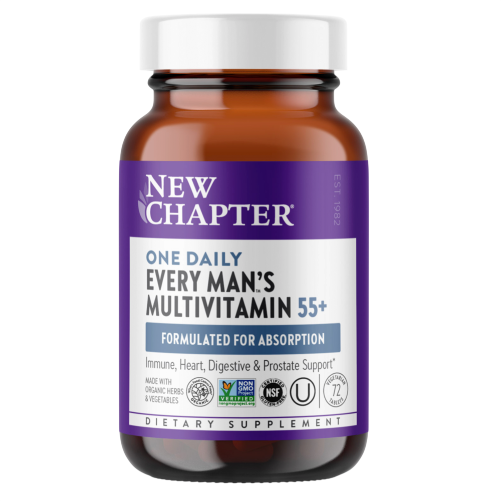 New Chapter Every Man's One Daily 55+ 72 tablets front