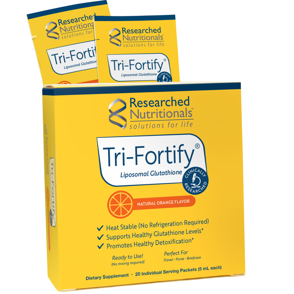 Researched Nutritionals - Tri-Fortify® Liposomal Glutathione Orange 20 pack box