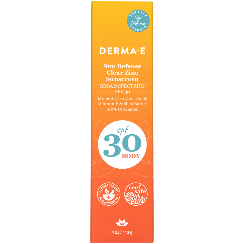 DermaE Natural Bodycare - Sun Defense Clear Zinc Oil-Free Sunscreen