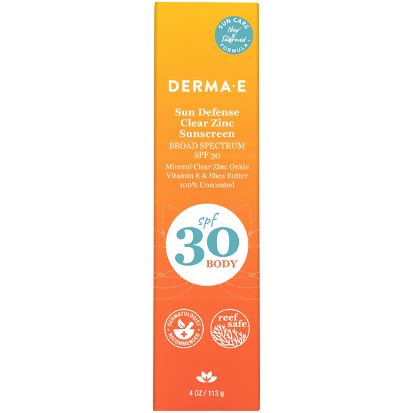 DermaE Natural Bodycare - Sun Defense Clear Zinc Oil-Free Sunscreen
