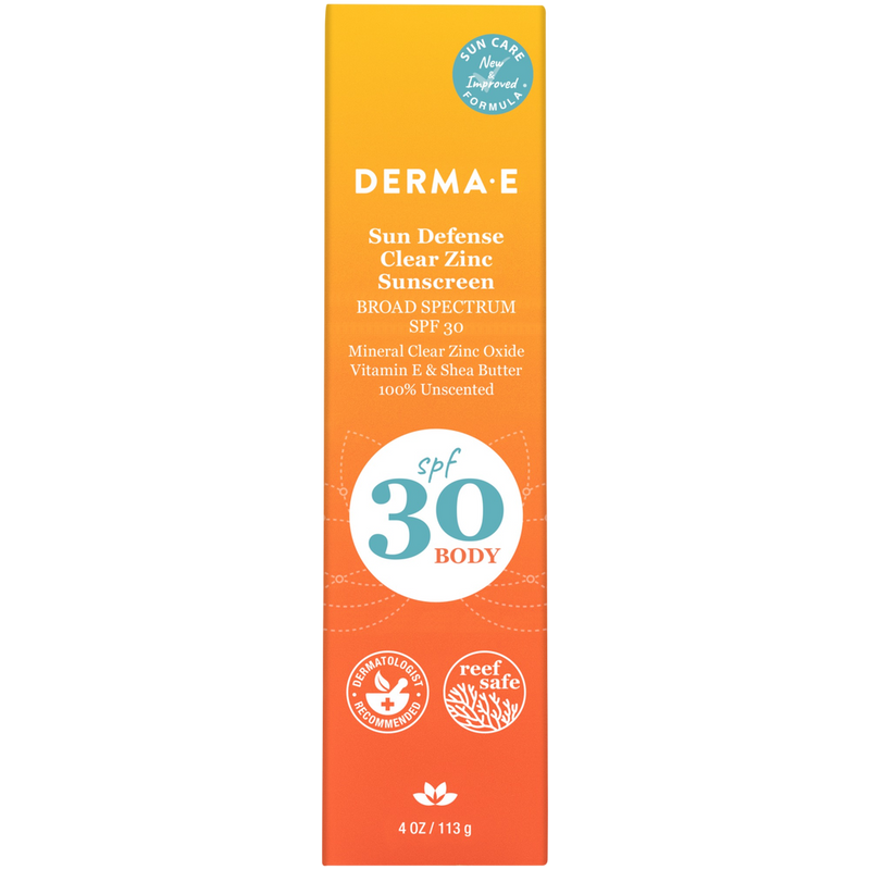 DermaE Natural Bodycare - Sun Defense Clear Zinc Oil-Free Sunscreen