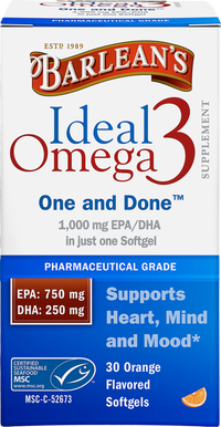 Barlean's Organic Oils - Ideal Omega3 30 Softgels