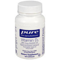 Pure Encapsulations - Vitamin D3 250mcg (10,000IU) 120 capsules