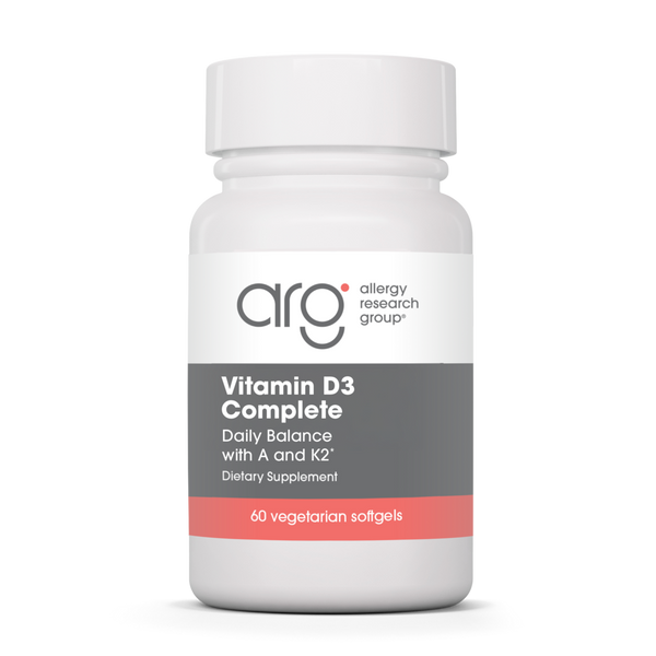 Allergy Research Group - Vitamin D3 Complete Daily Balance with A and K2 60 Softgels