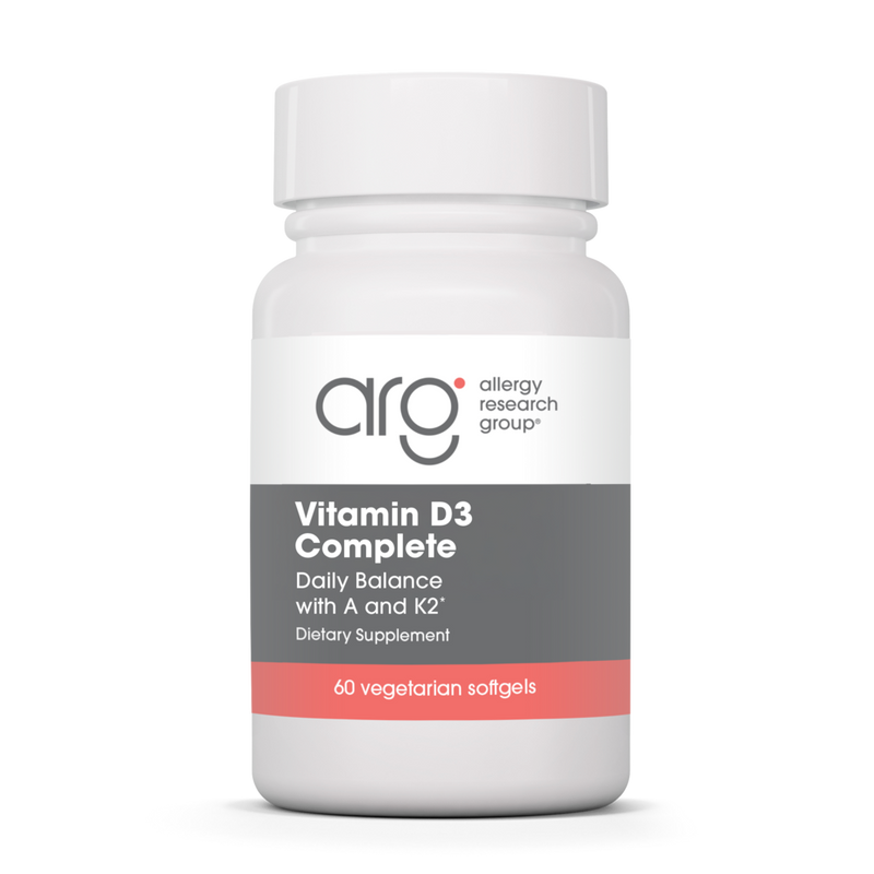 Allergy Research Group - Vitamin D3 Complete Daily Balance with A and K2 60 Softgels