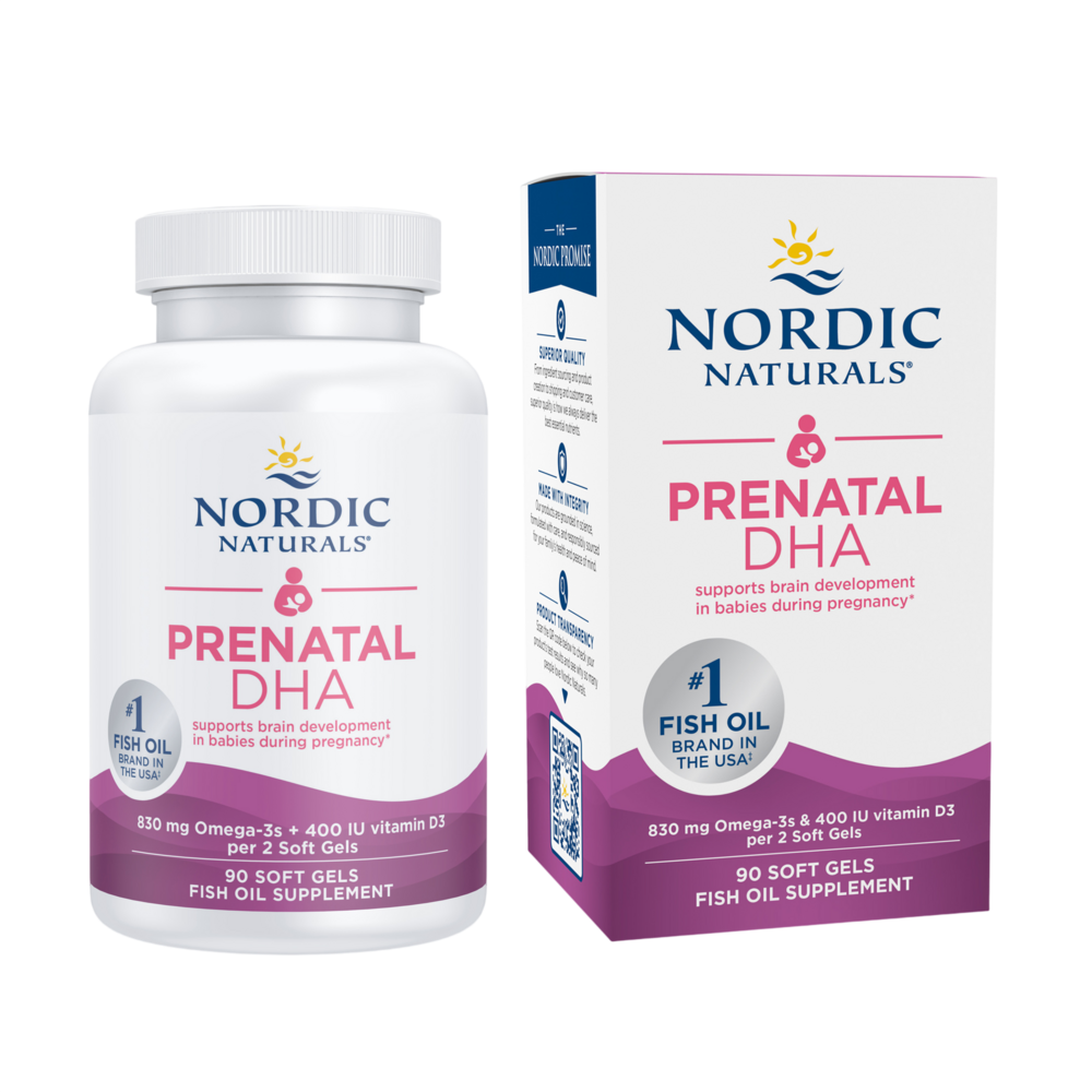 Nordic Naturals Prenatal DHA, Unflavored 90 Softgels front