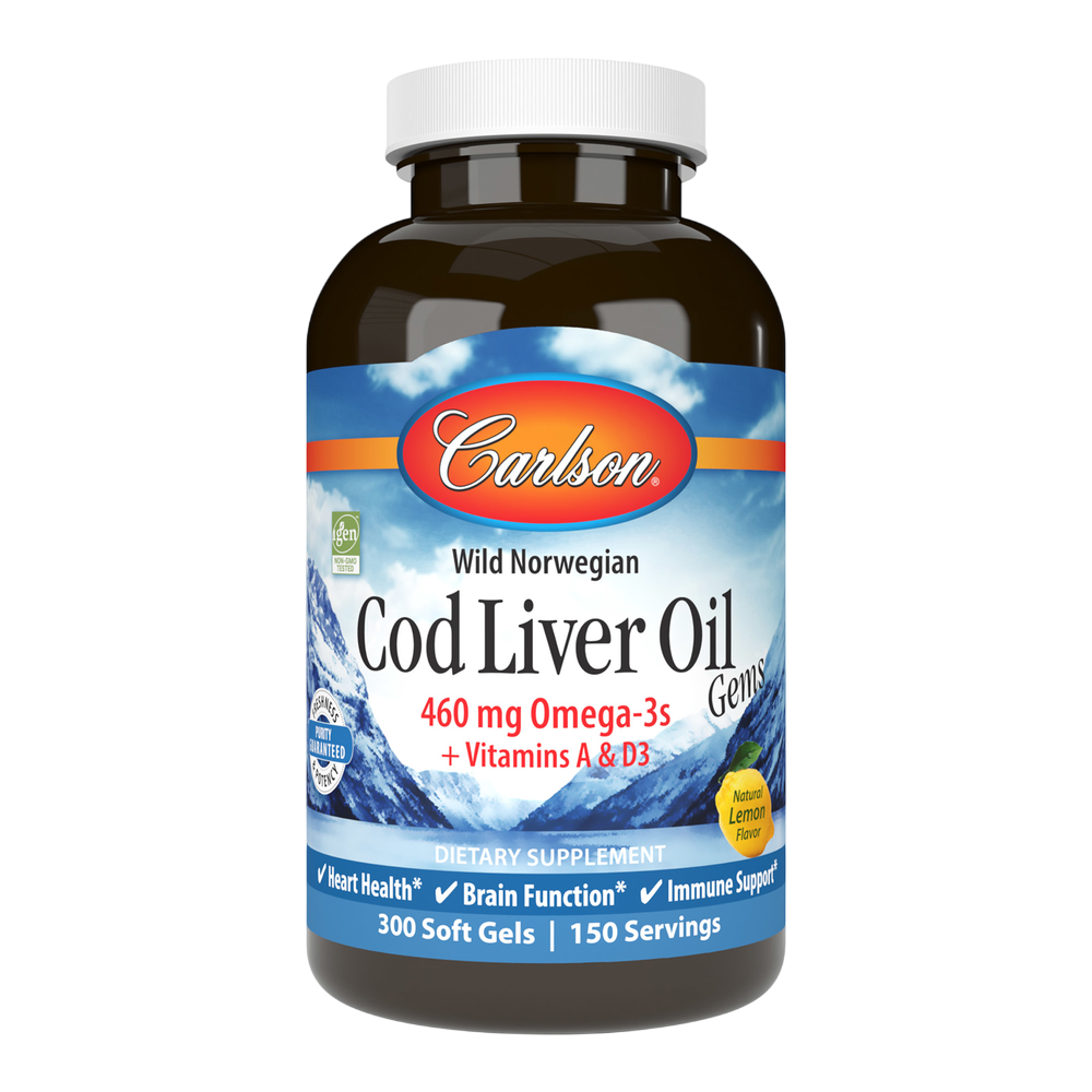 Carlson Labs - Cod Liver Oil Gems™ 460mg 300 Softgels