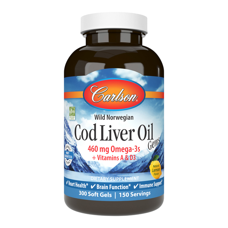 Carlson Labs - Cod Liver Oil Gems™ 460mg 300 Softgels