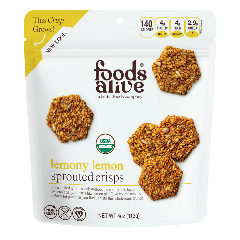 Foods Alive - Lemony Lemon Sprouted Crisps Organic
