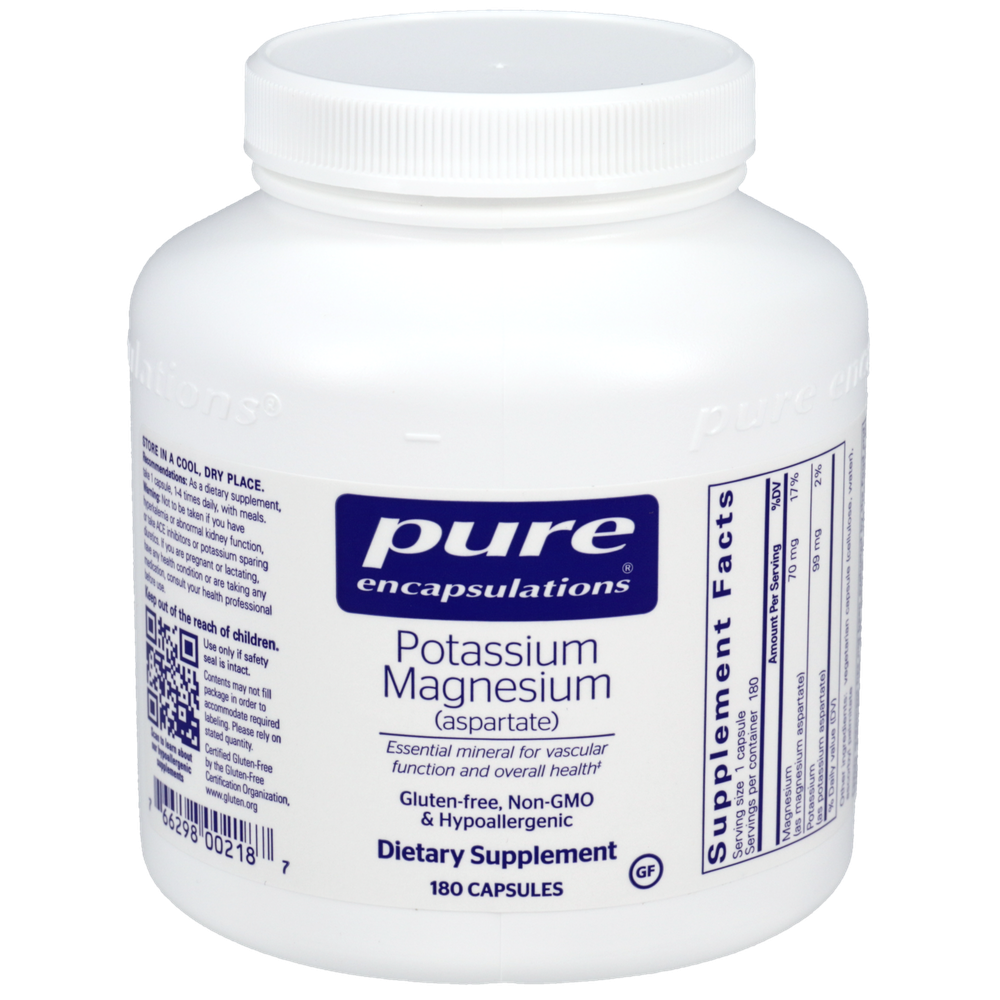 Pure Encapsulations - Potassium Mag (Asp) 180 capsules