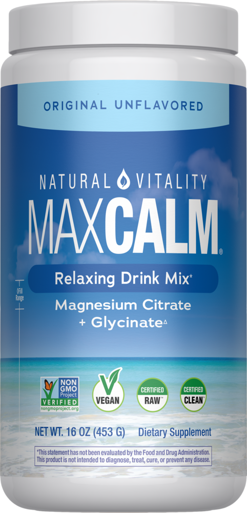 Natural Vitality MAX CALM Magnesium Citrate + Glycinate Original 453 Grams