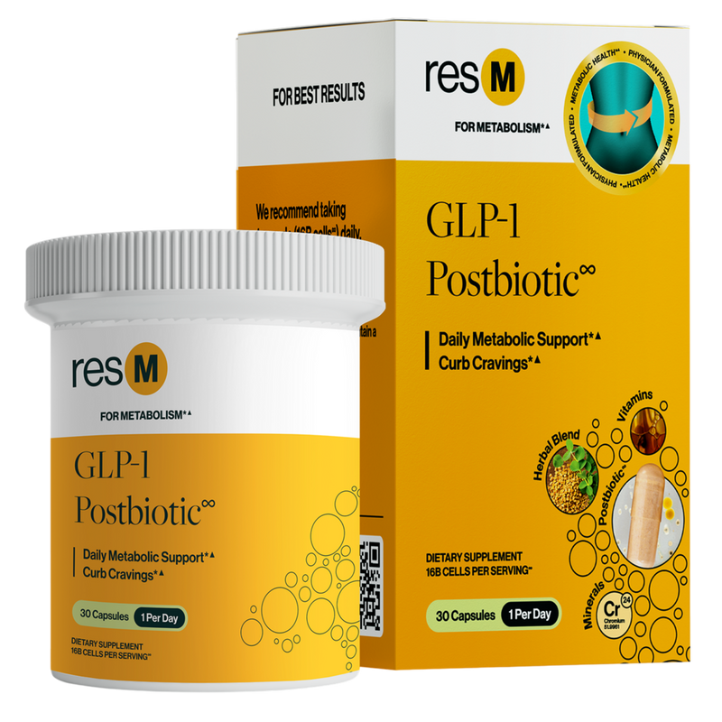 Resbiotic Nutrition - PRO resM GLP-1 Support Postbiotic 2-Pack of 30 Capsules