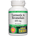Natural Factors - Turmeric & Bromelain 450mg — view 1