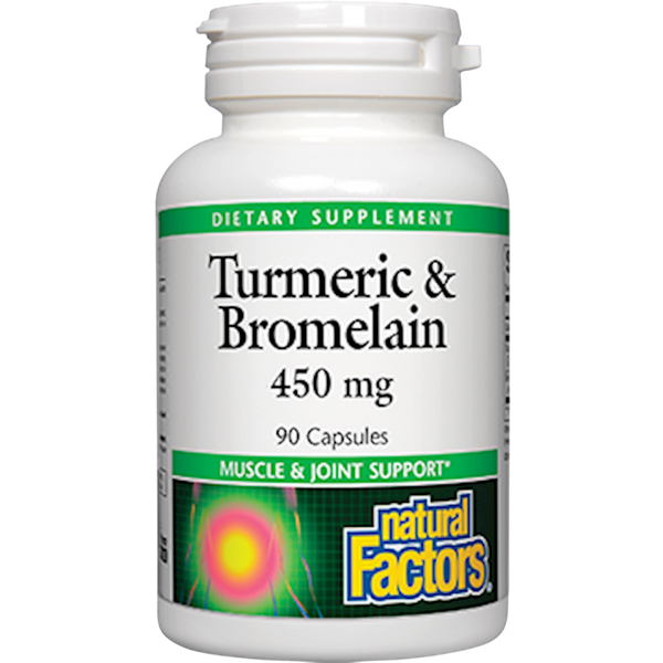 Natural Factors - Turmeric & Bromelain 450mg
