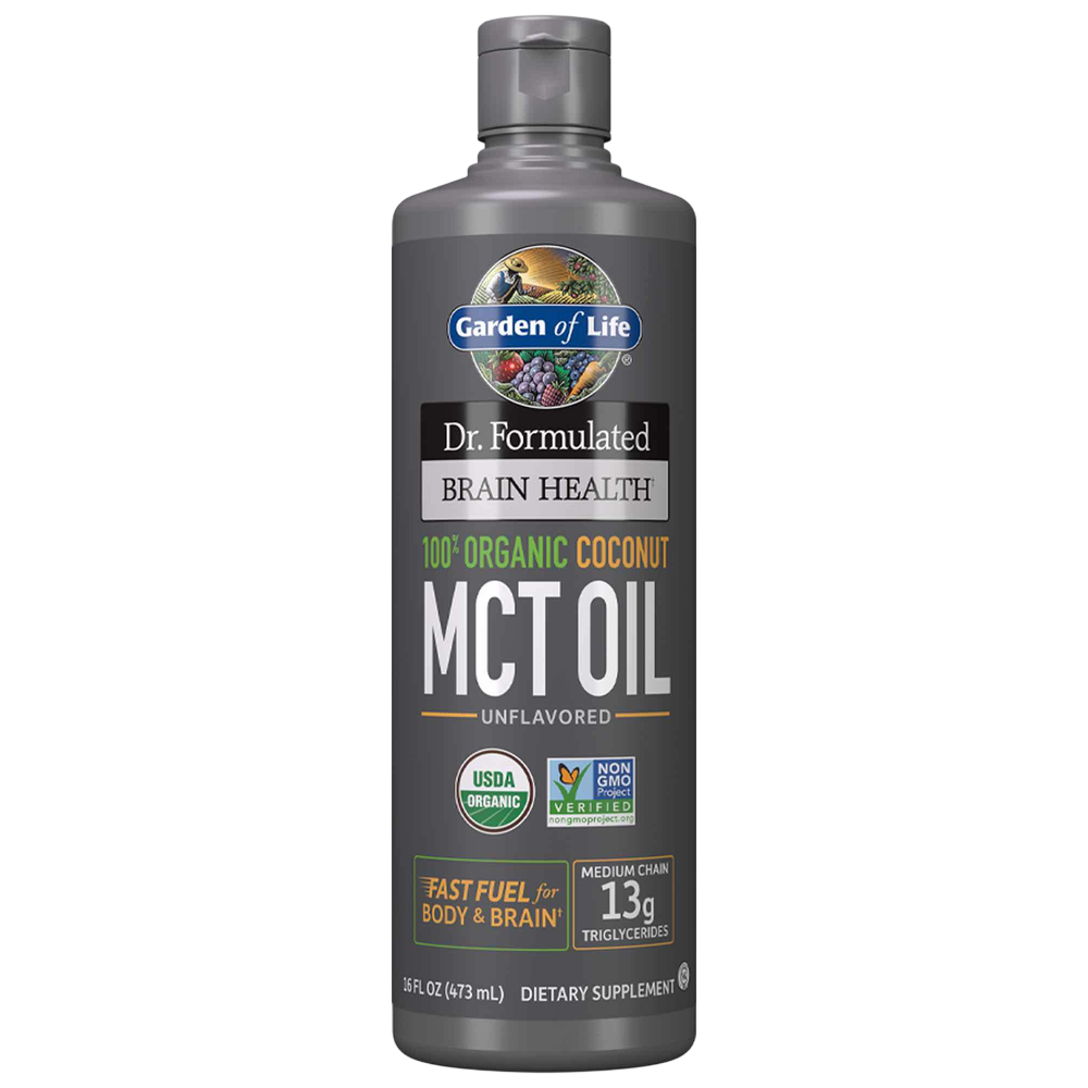 Garden of Life - Dr. Formulated Brain Health 100% Organic Coconut MCT Oil 473 Milliliters