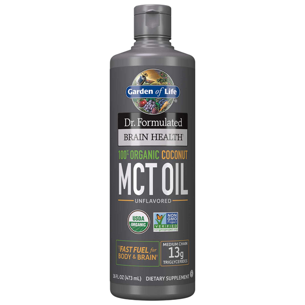 Garden of Life - Dr. Formulated Brain Health 100% Organic Coconut MCT Oil 473 Milliliters