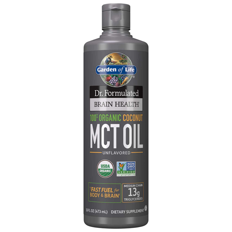 Garden of Life - Dr. Formulated Brain Health 100% Organic Coconut MCT Oil 473 Milliliters