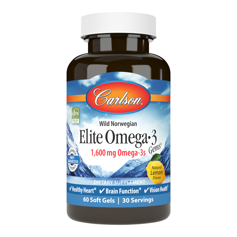 Carlson Labs - Elite Omega 3 Gems 60 Softgels