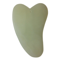 Jadience Herbal Formulas - Jade Stone Gua Sha Heart Shaped Face & Body Therapy Tool