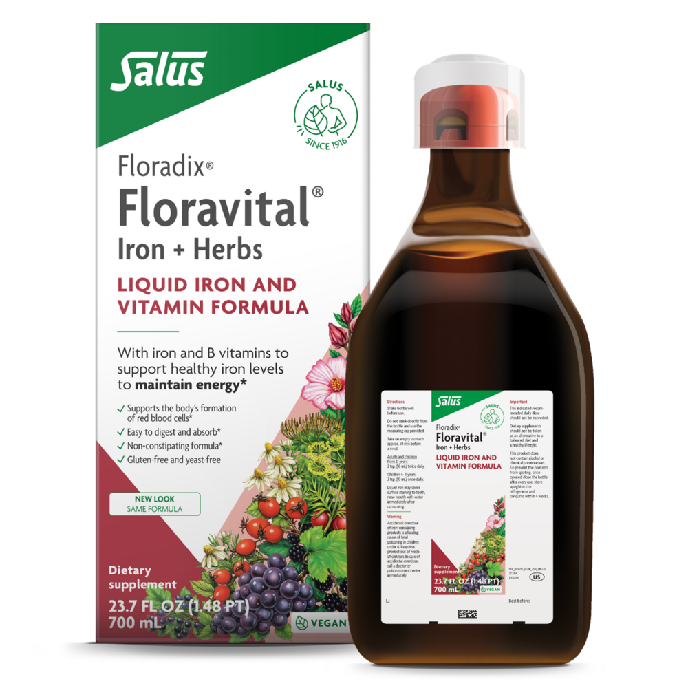 Salus/Floradix - Floradix® Floravital® Iron + Herbs Liquid Iron and Vitamin (Vegan) 700 Milliliters