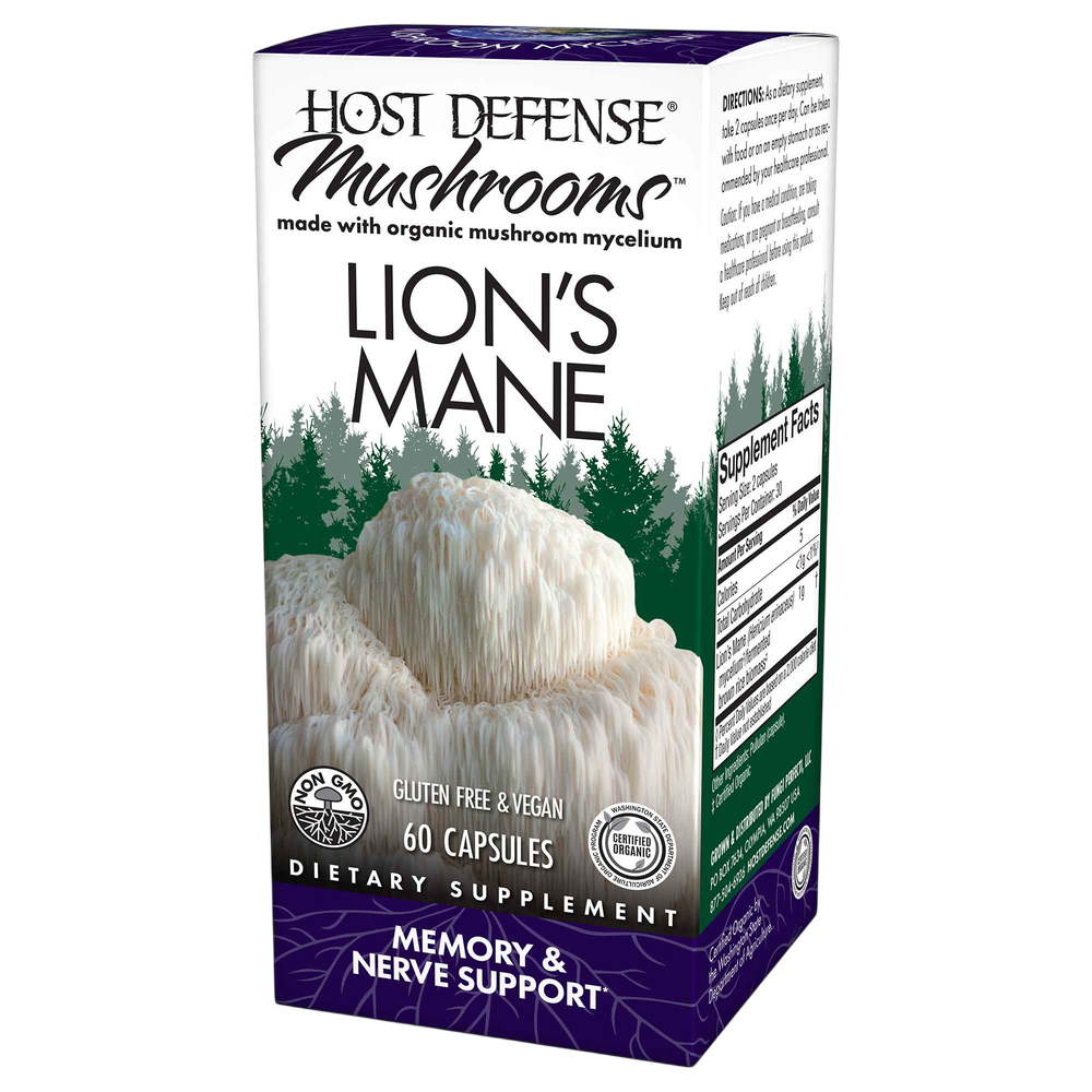 Host Defense - Lions Mane (Hericium erinaceus) 60 Capsules