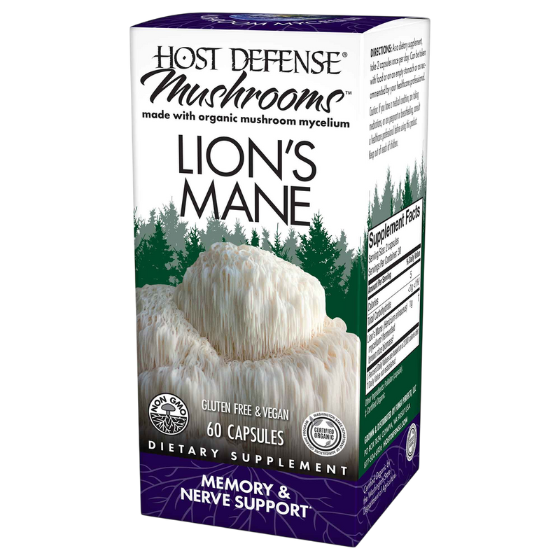 Host Defense - Lions Mane (Hericium erinaceus) 60 Capsules