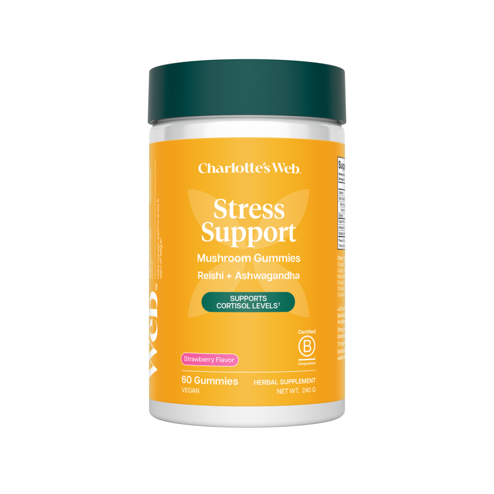 Charlotte's Web - Reishi+Ashwagandha Stress Support Gummy, Strawberry Flavor
