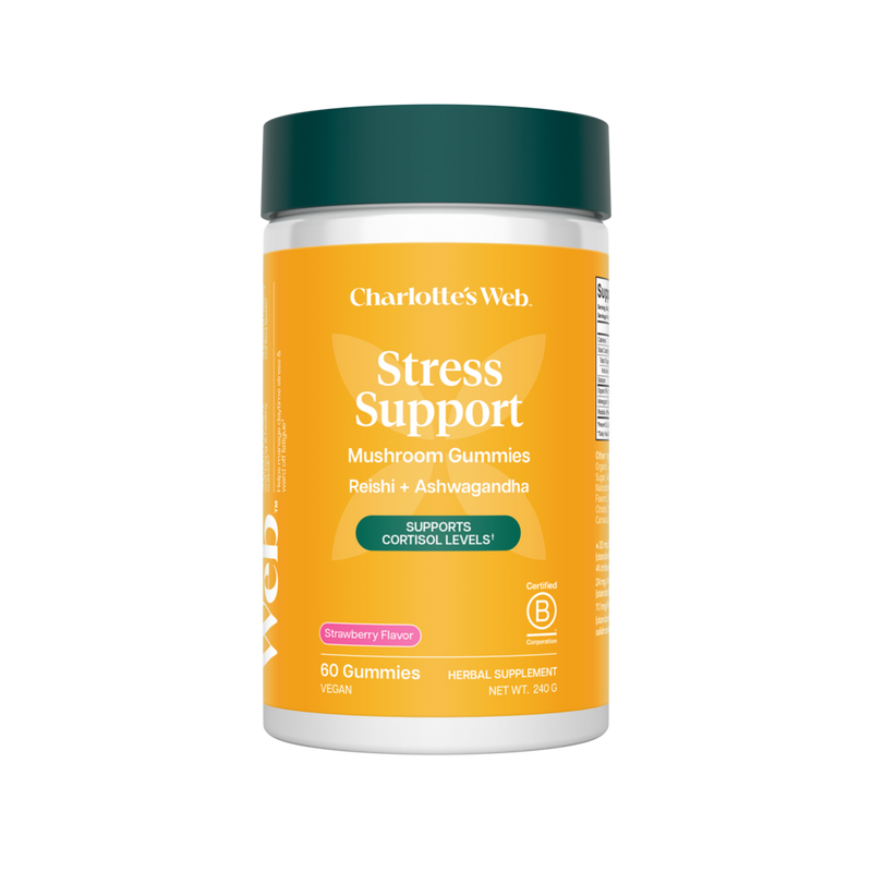 Charlotte's Web - Reishi+Ashwagandha Stress Support Gummy, Strawberry Flavor