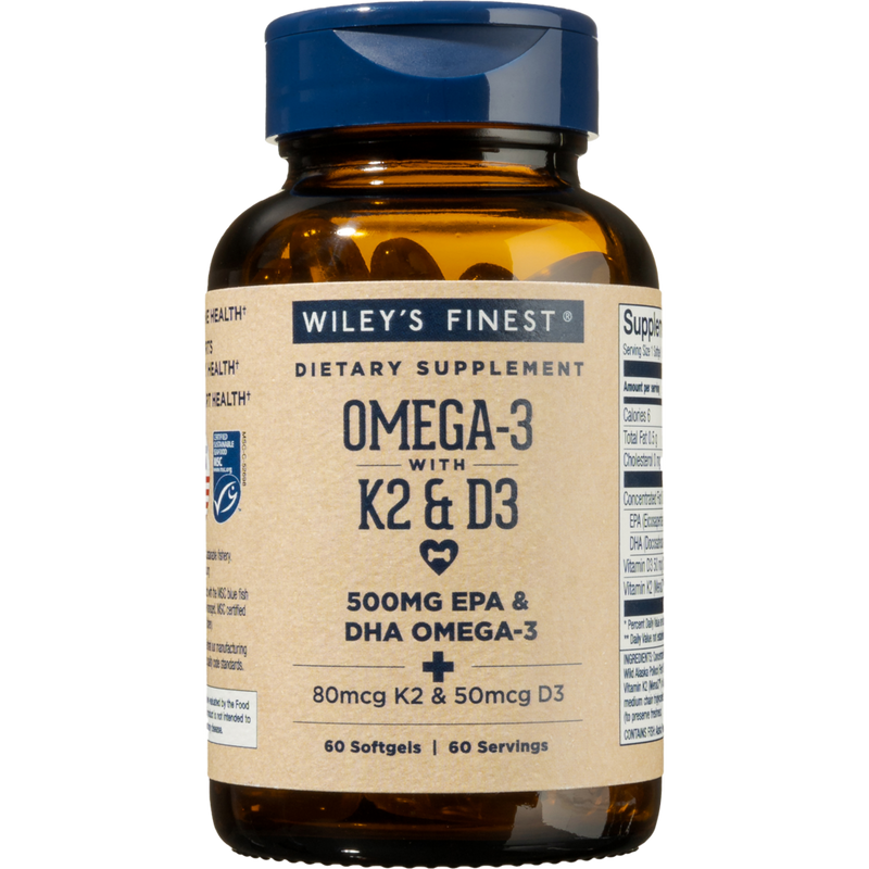 Wileys Finest Fish Oils - Omega-3 with K2 & D3