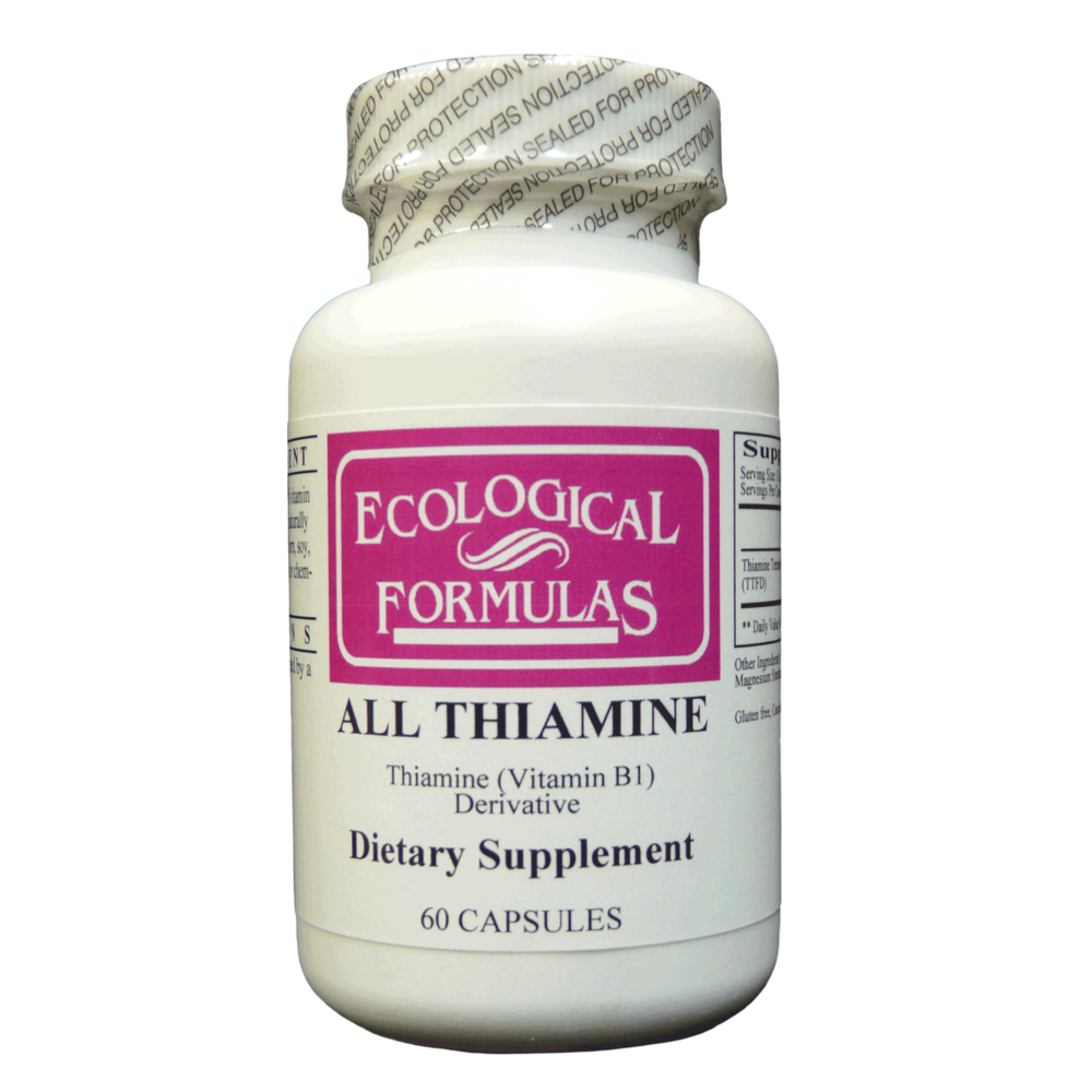 Ecological Formulas/Cardiovascular Research - All Thiamine (fat soluble B1 - TTFD, 50 mg capsule) 60 capsules
