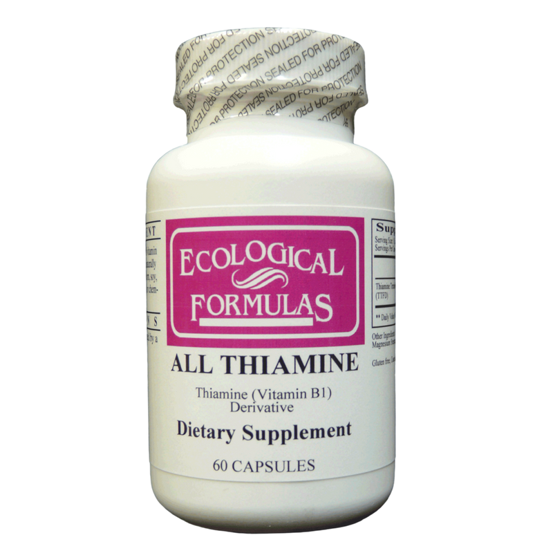 Ecological Formulas/Cardiovascular Research - All Thiamine (fat soluble B1 - TTFD, 50 mg capsule) 60 capsules