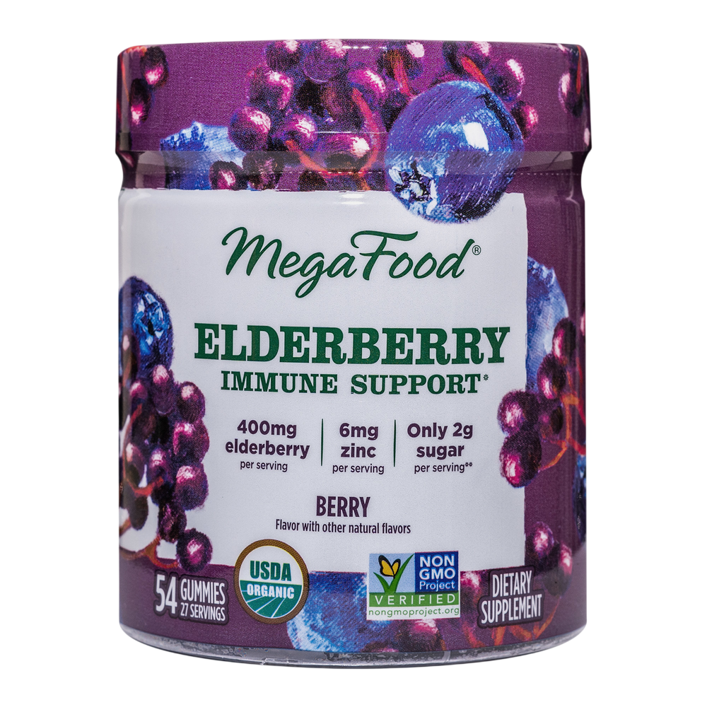 MegaFood - Elderberry Immune Support Gummies, Berry