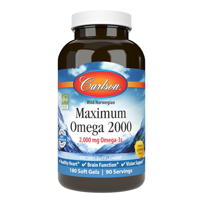 Carlson Labs - Maximum Omega 2000 (Bonus Bottle) 180 Softgels